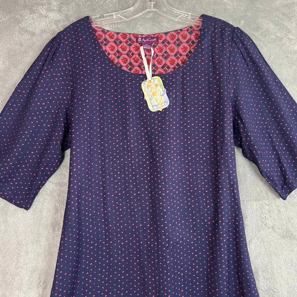 NWT April Cornell Michelle Reversible Short Dress Womens M Cottagecore